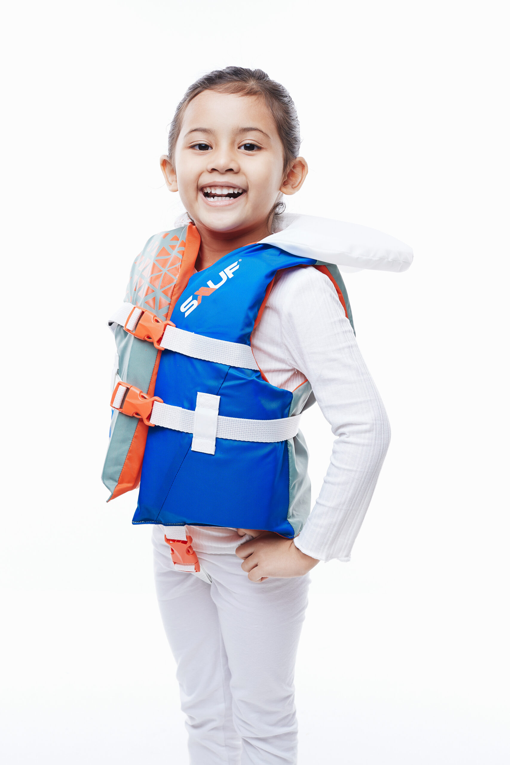 SAUF® Kids Swimming Life Vest Orange Blue (14-27 kg) – SAUF® Kids